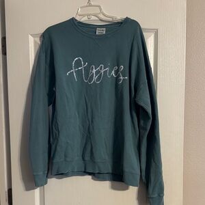 Aggies Women's Teal Crew Neck Sweater